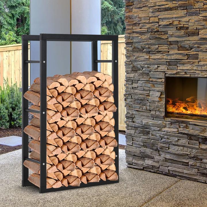 Actual product image Jamb Firewood rack (60 x 25 x 100 cm)