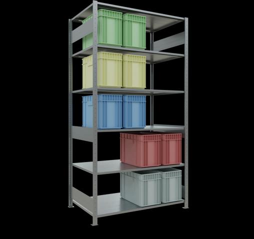Immagine prodotto Schulte Lagertechnik Sistema di scaffalature di base senza viti MULTIplus150 con ripiani di lunghezza