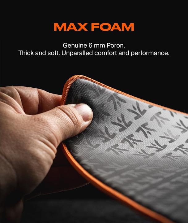 Actual product image Fnatic Max Focus 3 XL Pro Gaming Mouse Mat, Sunrise Orange Smooth Cloth Control Surface, Water Resis (XL)