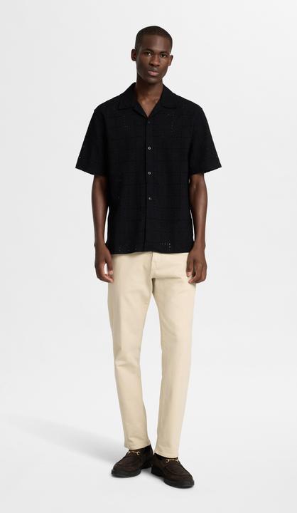 Image du produit Selected Homme Broderie Anglaise Chemise à manches courtes (XL)