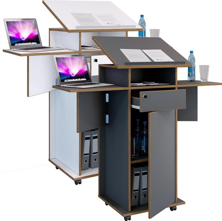 Actual product image VCM Holz Stehpult Rednerpult Rollen Salia T