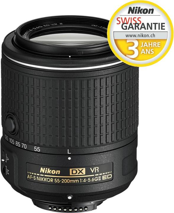 Produktbild Nikon AF-S DX 55-200mm, f/4.-5.6G ED VR II (Nikon DX, APS-C / DX)
