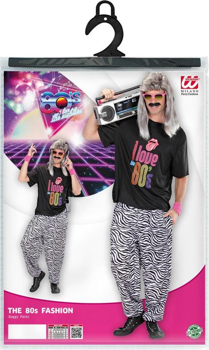 Actual product image Widmann Zebra Pants 80s (XL)