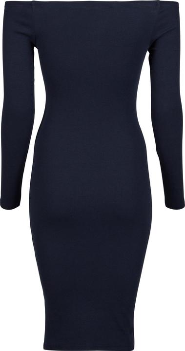 Actual product image Urban Classics Ladies Off Shoulder Longsleeve Rib Dress - 126821 (XS)