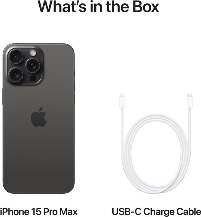 Produktbild Apple iPhone 15 Pro Max (256 GB, Black Titanium, 6.70", SIM + eSIM, 48 Mpx, 5G)