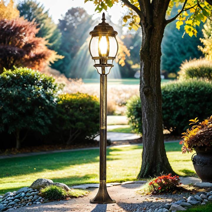 Licht-Erlebnisse Lanterna da esterno Brest vintage per esterno in bianco E27 stile antico perfetta per giardino cortile terrazzo e viale di ingresso