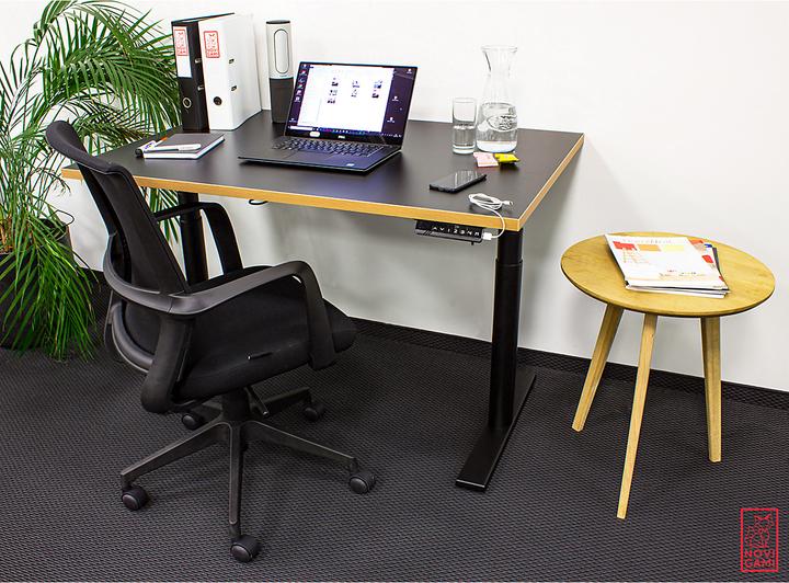 Actual product image Novigami Desk electric height adjustable Josi | WxD 1200 x 800 mm | Frame White | White Oak | Novi