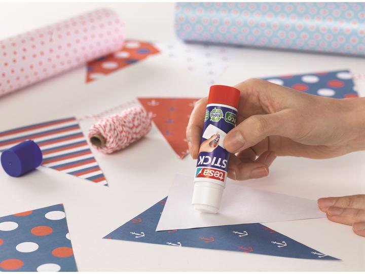 Actual product image tesa ecoLogo glue stick, odourless glue stick for paper / cardboard