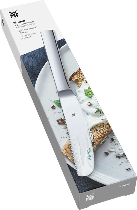Produktbild WMF Frühstücksmesser Brunchmesser Set 2tlg Wellenschliff Nuova Edelstahl poliert (2 Stück, Messer)