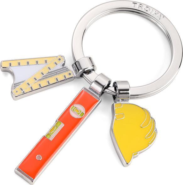 Immagine prodotto Troika BOB Porte-clés 3 breloques chantier, argenté/jaune/orange
