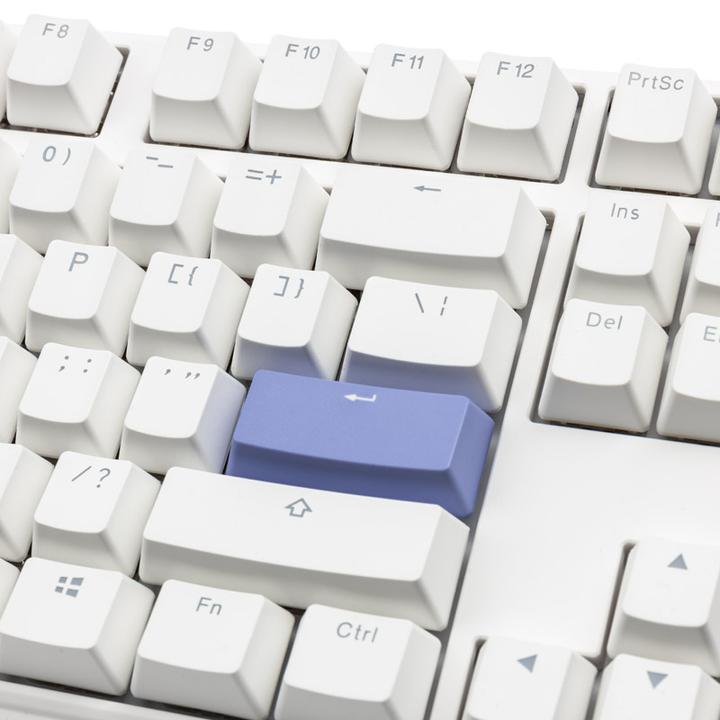 Produktbild Ducky One 3 Classic Pure White Gaming Tastatur, RGB LED - MX-Red (US) (US, Kabelgebunden)