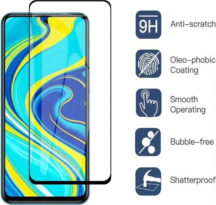 Image du produit Screenguard Xiaomi Redmi Note 9 Pro plein écran Protection en verre blindé 2.5D 9H (1 pièce(s), Xiaomi Redmi Note 9 Pro)