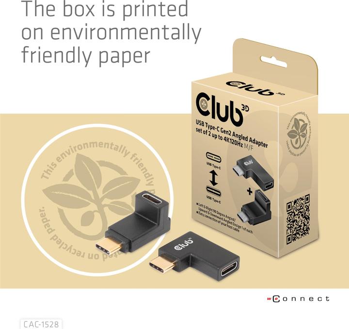 Actual product image Club 3D Club3D Adapter USB 3.2 Type C <> USB 3.2 Type C St/B (USB 3.2 Gen 2)