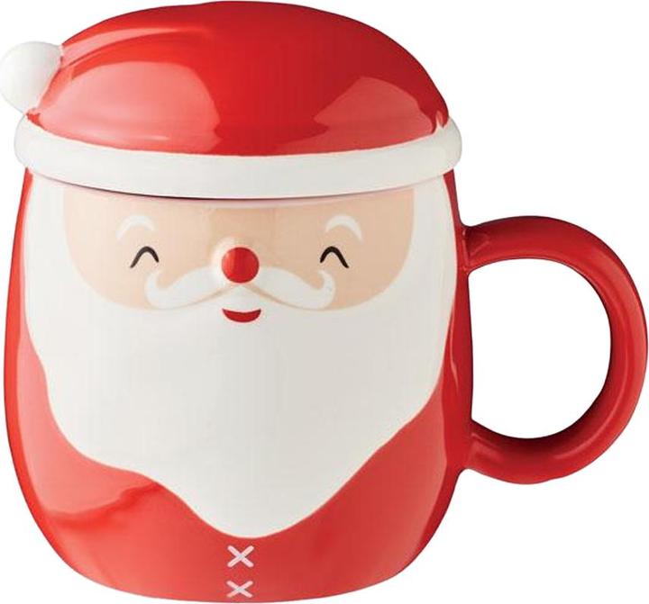 Immagine prodotto MidOcean Babbo Natale Ceramic 370 ml Tazza con Coperchio (370 ml, 1 x)