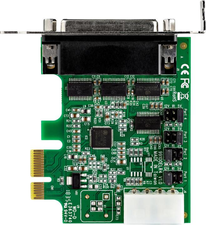 Produktbild StarTech .com 4 Port PCI Express RS232 Serial Adapter Card
