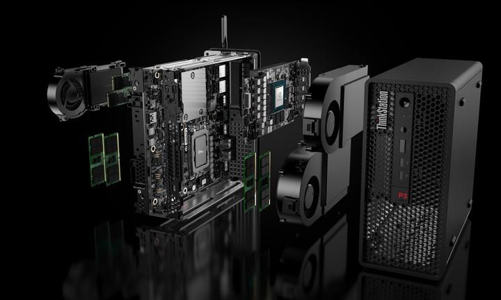 Actual product image Lenovo ThinkStation P3 Ultra 30HA0052GE (Intel Core i5-14600, 32 GB, 512 GB, T400)