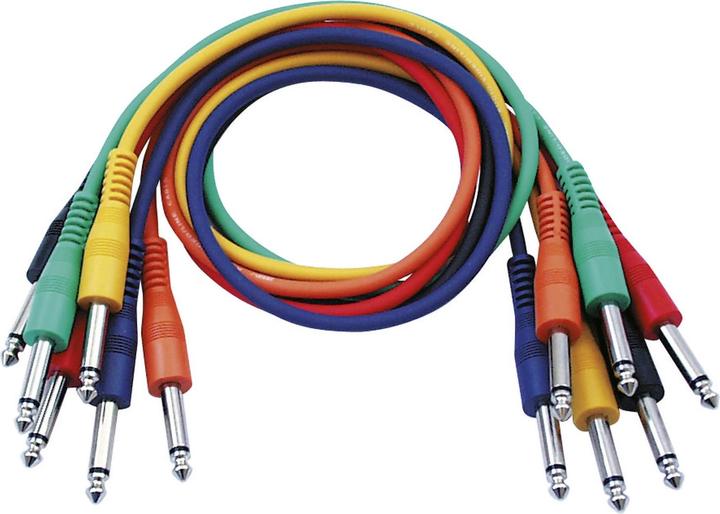 Produktbild DAP-Audio FL11 6 coloured unbal. patch (0.60 m, 6.3mm Klinke (Jack))