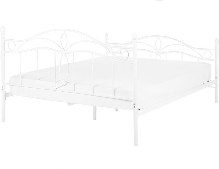 Image du produit Beliani Lit métallique blanc Sommier à lattes 140 x 200 cm ANTLIA (140 x 200)