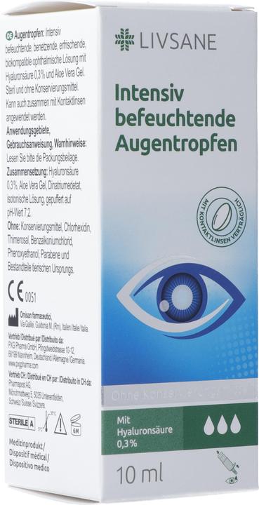 Immagine prodotto Livsane Intensiv befeuchtende Augentropfen (10 ml, Gocce oculari idratanti intensive)