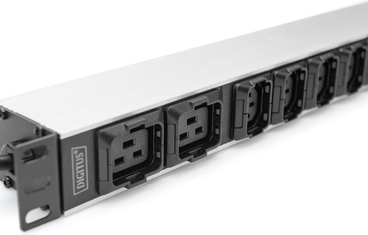 Produktbild Digitus Steckdosenleiste mit Aluminiumprofil, 10-fach, 2 m Zuleitung, IEC C20 Stecker