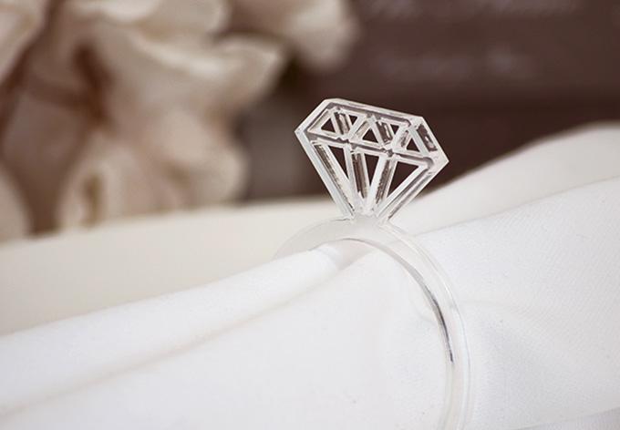 Immagine prodotto Trenddeko Anello tovagliolo di diamante (5 x 7 cm)