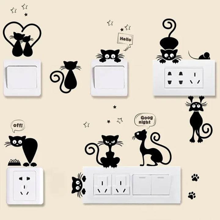 Produktbild Cbx Schöne Cartoon Katzen Wandaufkleber