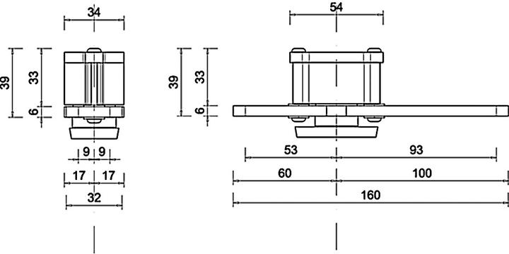 Actual product image FritsJurgens Pivot-Türbänder One, 70mm