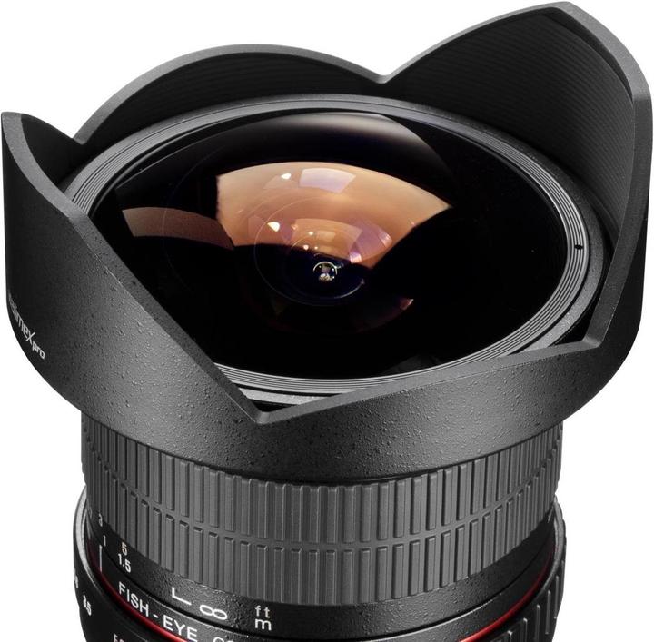 Image du produit Walimex pro 8mm f/3.5 II Fisheye, Canon EF-S (Canon EF-S, APS-C / DX)