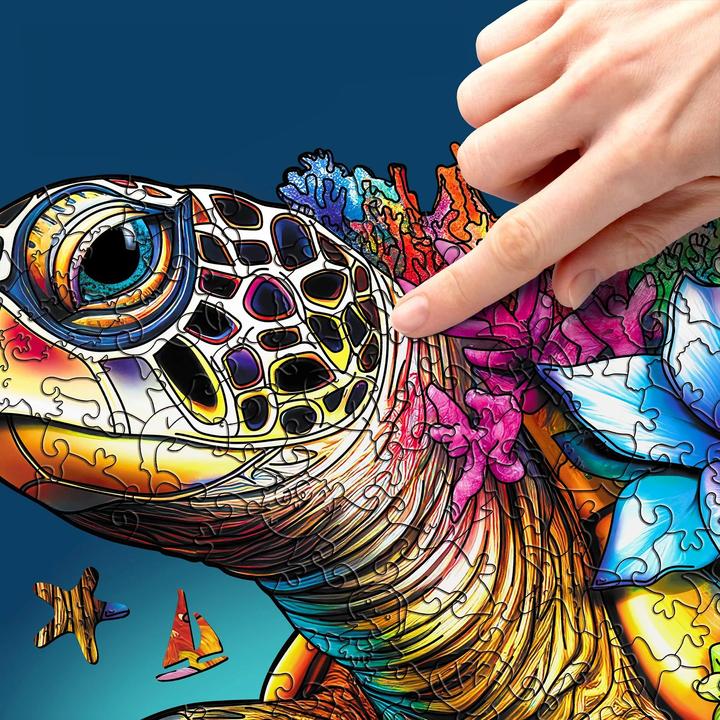 Actual product image Escape Welt Turtle (200 pieces) - wooden jigsaw puzzle (200 pieces)