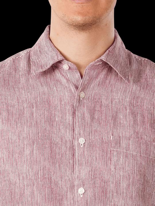 Actual product image Marc O'Polo Kent Collar Shirt Regular Fit Multi/Tall Poppy (XXL)