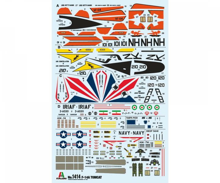 Immagine prodotto 1:72 F-14A Tomcat Pannelli di linea da incasso