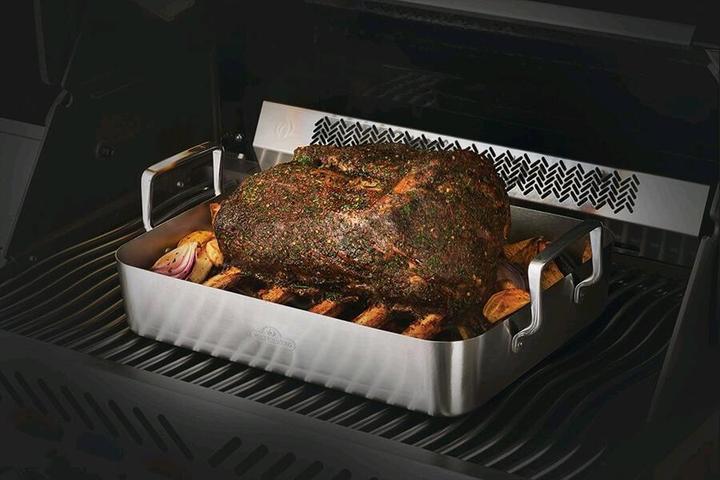 Immagine prodotto Napoleon 56033 Arrosto in acciaio inox 40x31x8 cm, incluso tagliere in bambù