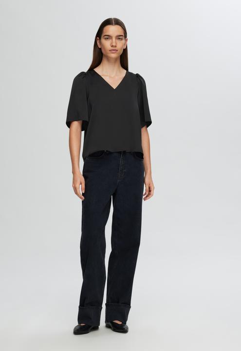Image du produit Selected Femme Blouse en satin avec manches 2/4 (38)