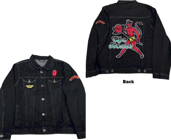 Actual product image The Rolling Stones Unisex Adult Sympathy Back Print Denim Jacket (XL)