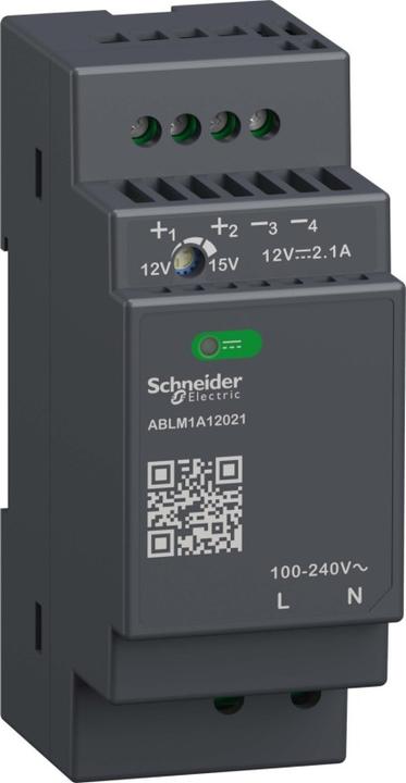 Image du produit APC Alimentation pour rail DIN, 85%, 12V, 2.1A, 25W, Réglable