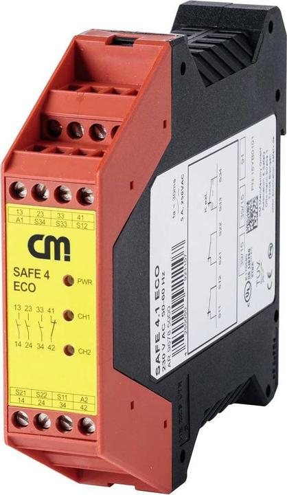 Actual product image CM Manufactory Safety relay SAFE 4.3eco Operating voltage: 24 V/DC, 24 V/AC