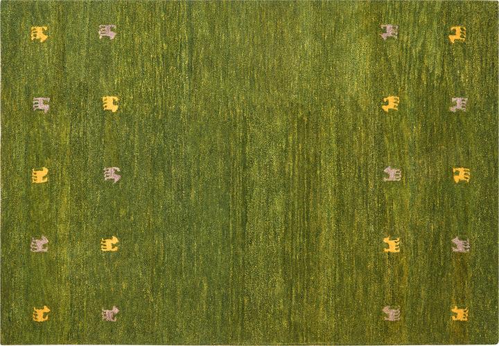 Produktbild Beliani Teppich Wolle grün 160 x 230 cm Tiermuster Hochflor YULAFI (160 x 230 cm)