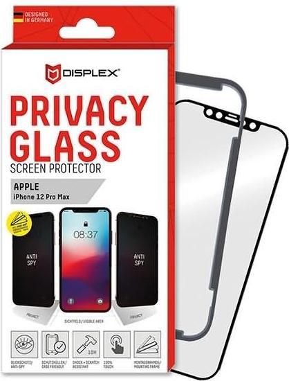 Produktbild Displex Real Glass, Privacy Full Cover Panzerglas (1 Stück, Apple iPhone 12 Pro Max)