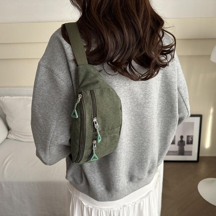 Produktbild Only-Bags.Store Schicke Cord-Crossbody-Slingtasche - vielseitig und bequem, perfekt zum Einkaufen, Spazierengehen