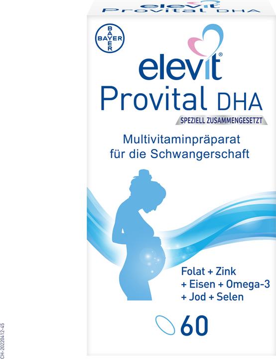 Produktbild Elevit Provital Complex + DHA (60 Stück, Kapseln, 118 g)