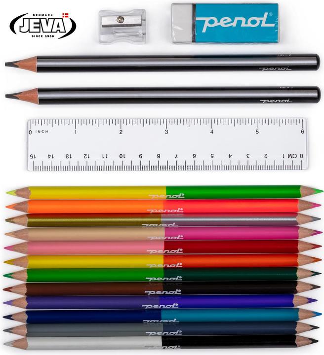 Produktbild JEVA Pencil Case TwoZip - Rainbow Mermaid (8865-72)