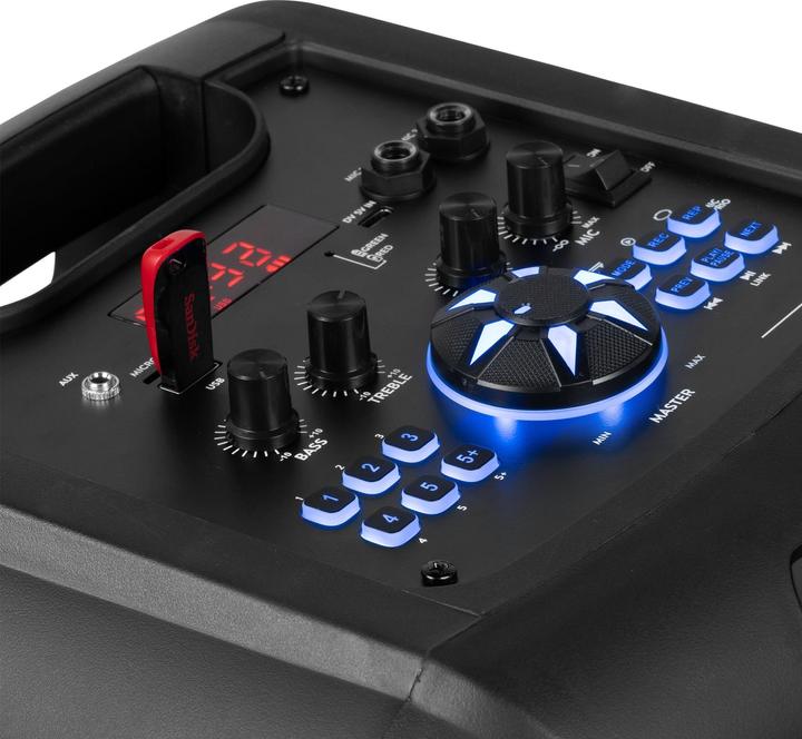 Produktbild Fenton Party Speaker - Track510 party box met Bluetooth en lichteffecten - Met (6 h, Netzbetrieb, Akkubetrieb)