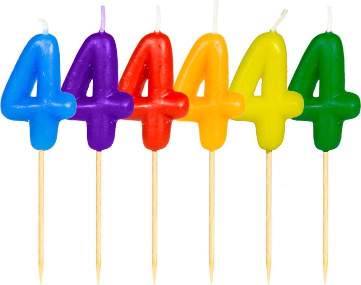 Image du produit Folat Bougie d'anniversaire de luxe-4 ans (1 x)