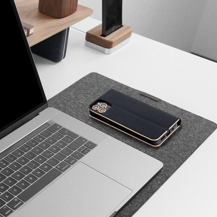 Produktbild Forcell Book case OEM LUNA Book Gold for HUAWEI P Smart black (Huawei P Smart+)