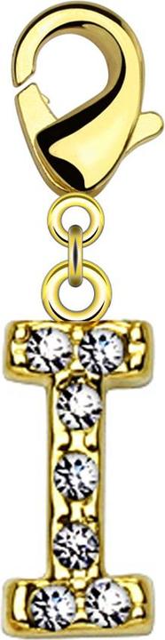 Immagine prodotto Star Piercing Ciondolo placcato oro 14k con lettera I in cristallo (Ottone)