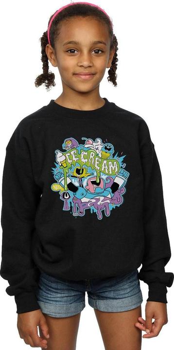 Actual product image Girls Teen Titans Go Ice Cream Sweatshirt (140, 146)