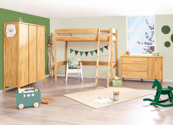 Produktbild Pinolino Jugendzimmer-Set „Enno” extrabreit gross mit Hochbett, 3-tlg. (Wickelkommode, Kinderkleiderschrank)