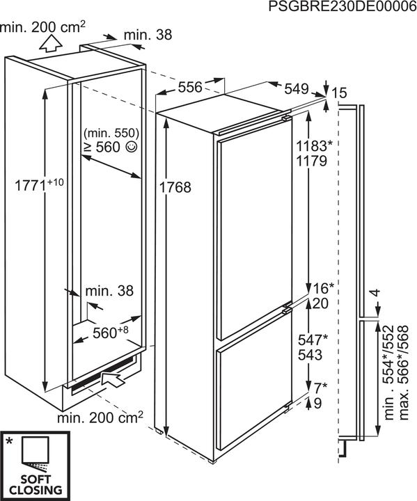 Nutritional values and ingredients Electrolux IK2705BZL (234 l)