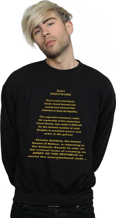 Immagine prodotto Star Wars Attack Of The Clones Opening Crawl Felpa Uomo (L)