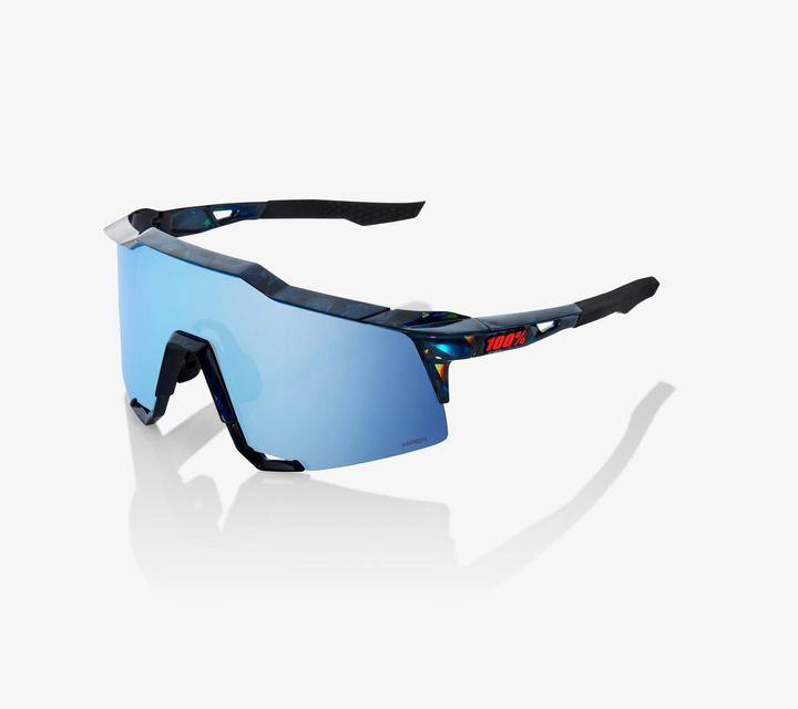 Image du produit 100% Lunettes Speedccraft-Black Holographic-Hiper Blue Multilayer Mirro (Noir, Bleu glacier)